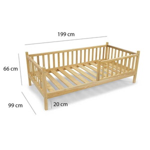  Montessorı  Yatak 90 X 190 Antrasit